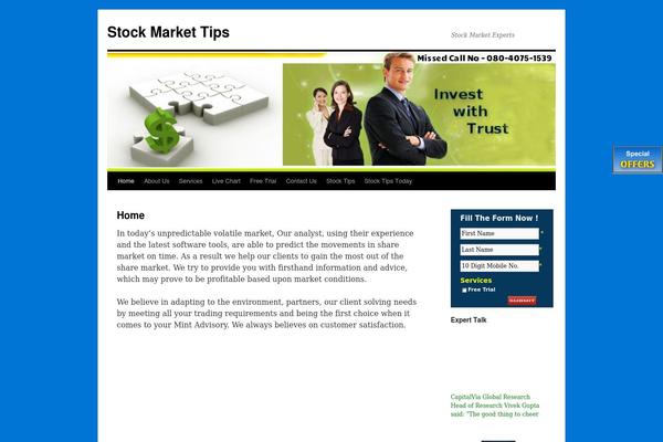 Twenty Ten theme site design template sample
