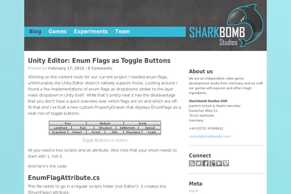 sharkbombs.com site used Sharkbomblog