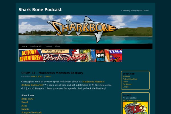 sharkbonepodcast.com site used Sharkbonepodcast
