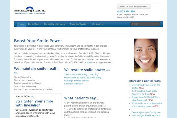 sharonalbrightdds.com site used The-bootstrap-child