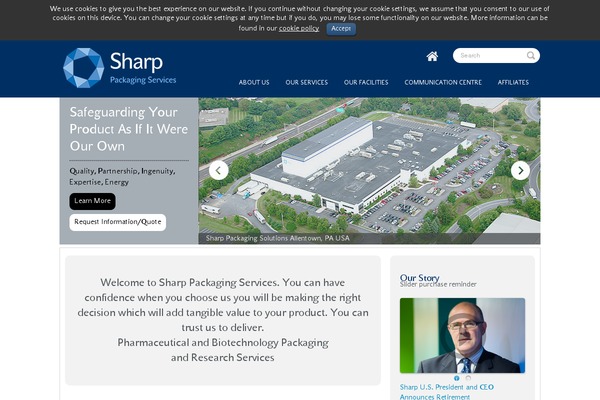 sharpcorporation.com site used Sharppackaging