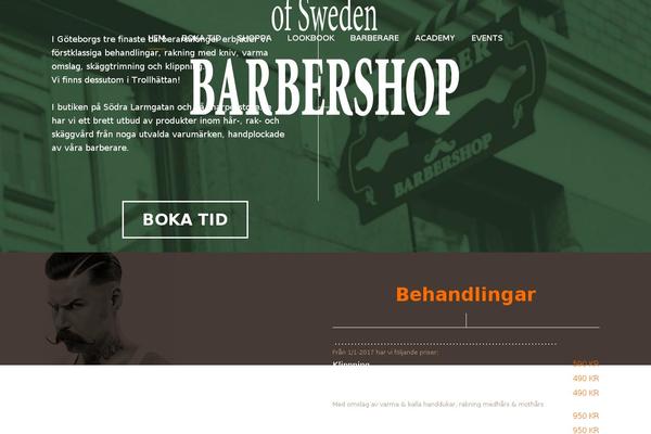 Barbershop theme site design template sample