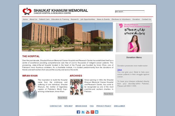shaukatkhanum.org.pk site used Skm