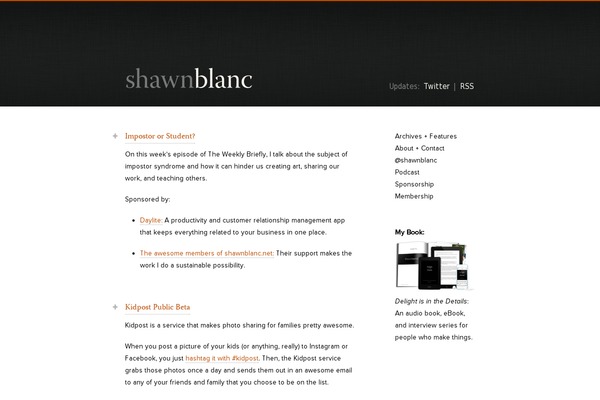 shawnblanc.net site used Minnow-wpcom