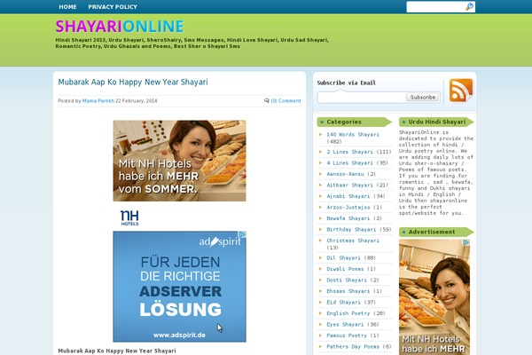 WordPress website example screenshot