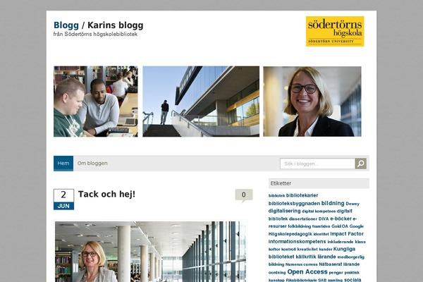 shbiblioteket.se site used Sodertorn-blogg