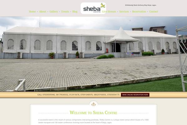 shebacentre.com site used Elegantia Theme