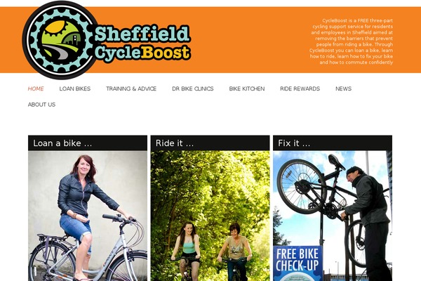 sheffieldcycleboost.org site used Twentythirteen-cycleboost
