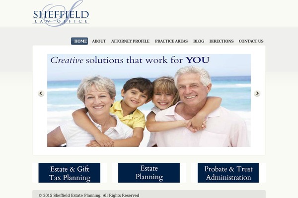 sheffieldestateplanning.com site used Over Easy
