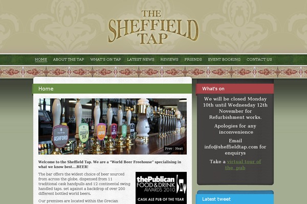 sheffieldtap.com site used Sheffield_tap