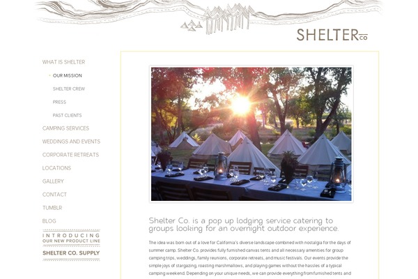 Shelter theme site design template sample