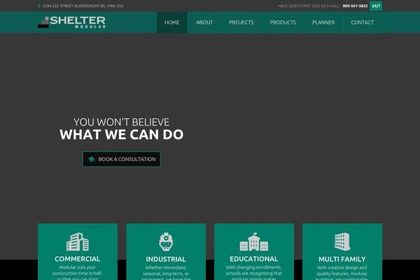 sheltermodular.com site used Shelter