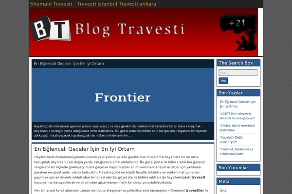 Frontier theme site design template sample