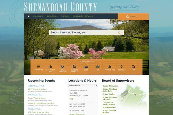 shenandoah theme websites examples