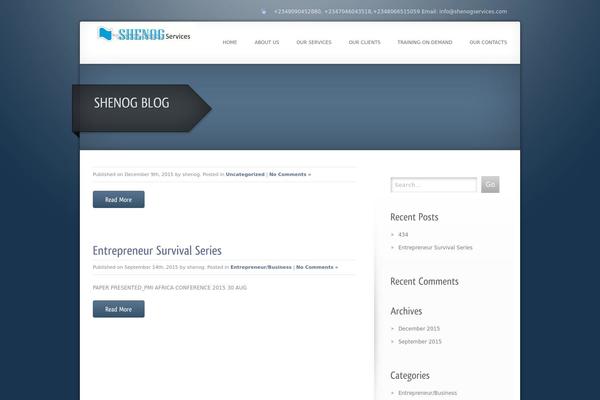shenogservices.com site used Ventura