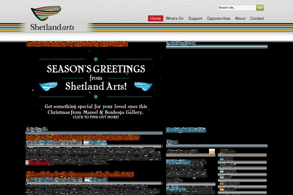 shetlandarts.org site used Shetland