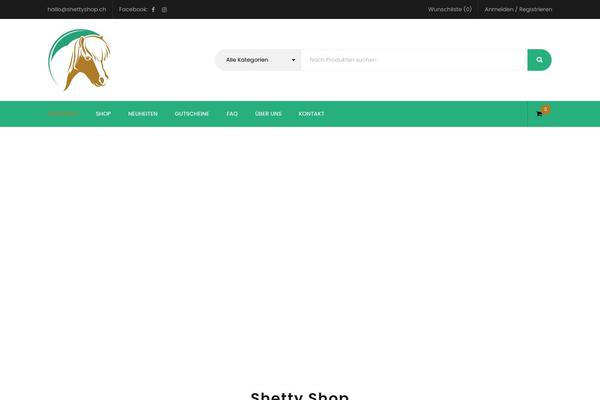 shettyshop.ch site used UpStore