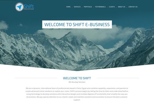 Shift theme site design template sample