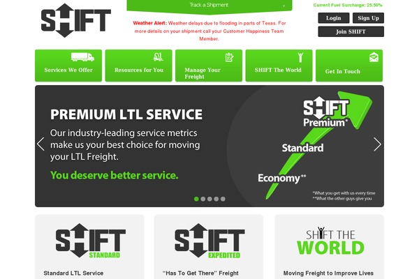 Shift theme site design template sample