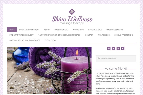 Shine theme site design template sample