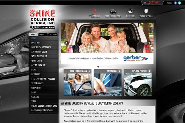 Shine theme site design template sample