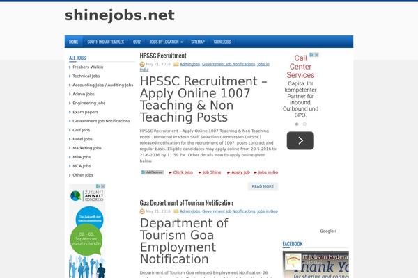 shinejobs.net site used Techtime