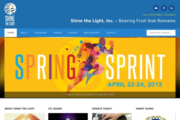 shinethelightinc.org site used Outreach Pro