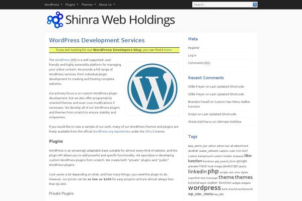 shinraholdings.com site used Bitfinity