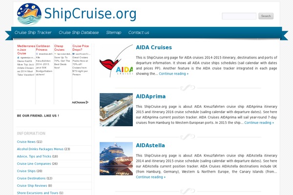 shipcruise.org site used Primetheme