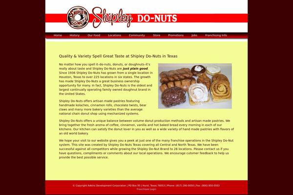 shipleydonutstexas.com site used Shipley