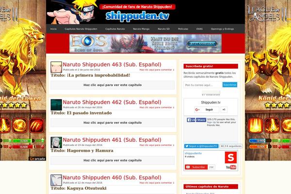 shipuden.tv site used Shippuden