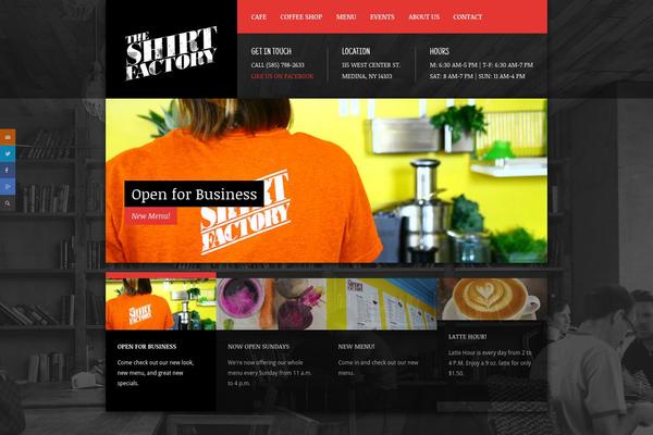 shirtfactorycafe.com site used Coffee Shop