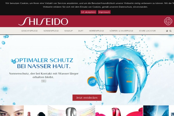 Shiseido theme site design template sample