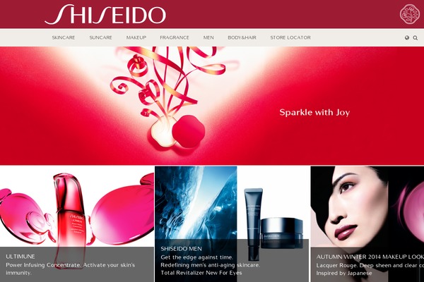 shiseido.ie site used Shiseido