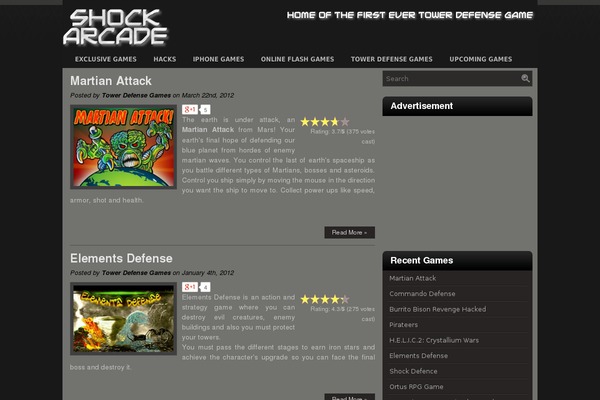 shockarcade.com site used Igames