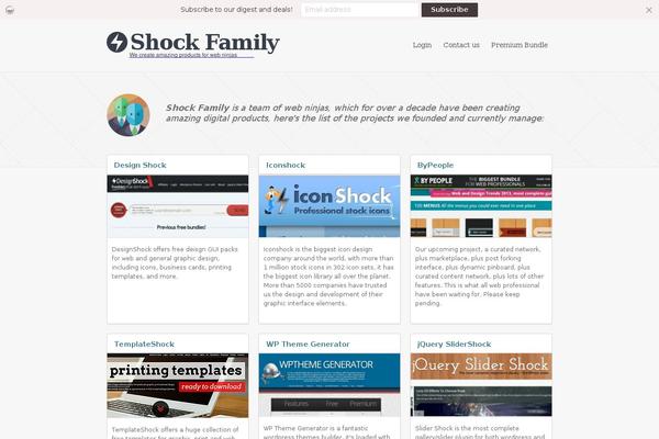 Shock theme site design template sample