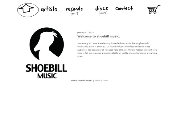 shoebillmusic.com site used Shoebill-twentyeleven