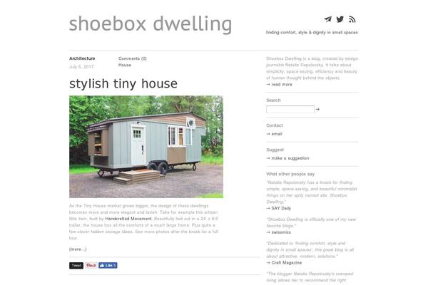 shoeboxdwelling.com site used Monomalist