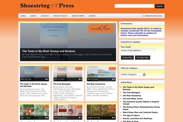 shoestring-press.com site used Arras Theme