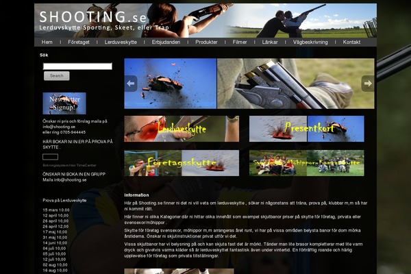 shooting.se site used Shooting
