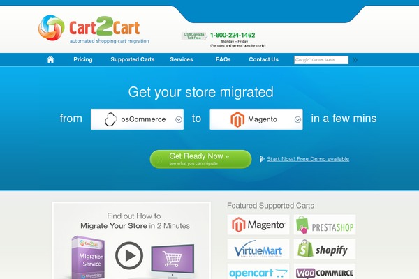 Site using Cart2cart plugin