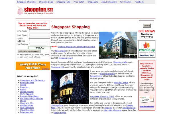 shopping.sg site used Shoppingdotsg