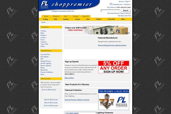 shoppremier.com site used Premier