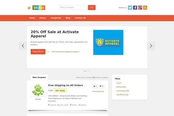 Deals theme site design template sample