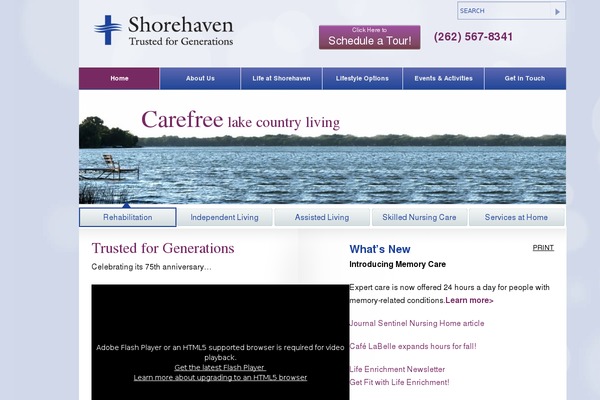 shorehavenliving.org site used Shorehaven