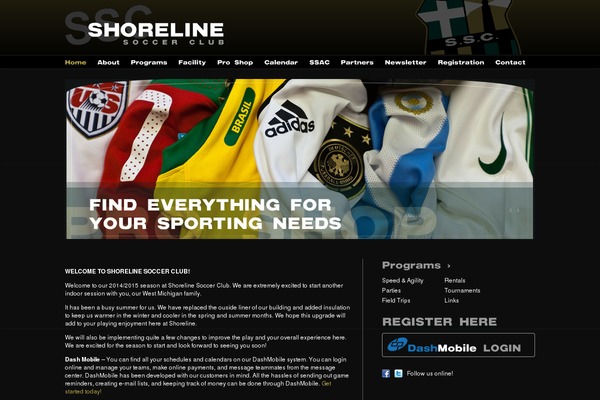 Shoreline theme site design template sample
