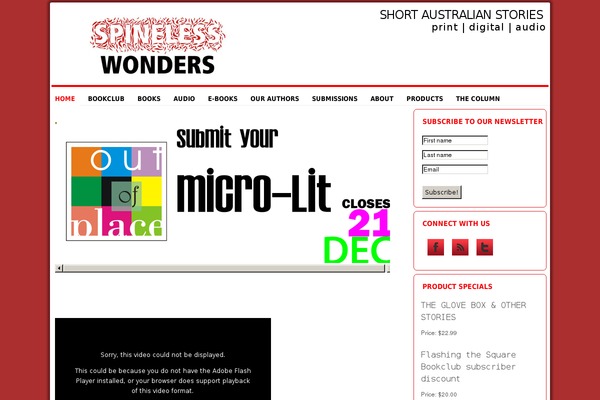 shortaustralianstories.com.au site used Spinelessbkad