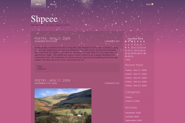 shpeee.com site used Strange Little Town