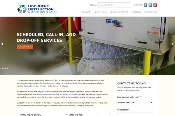 shreddingexperts.com site used Ddrs