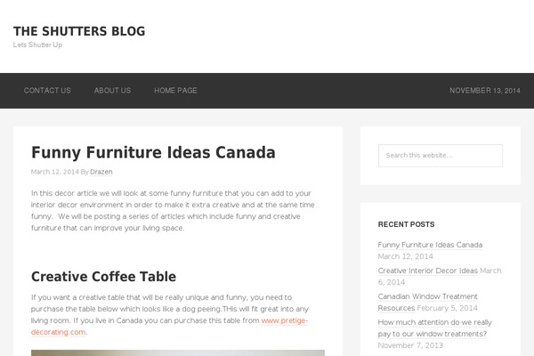 shuttersblog.com site used Genesis-theme